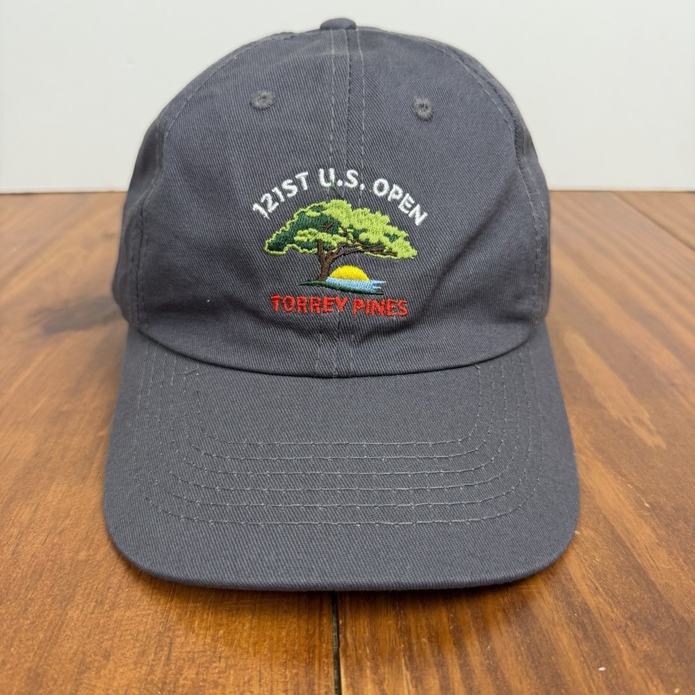 Torrey‎ Pines 121st US Open Hat Cap Strap Back USGA Gray One Size Adjustable
